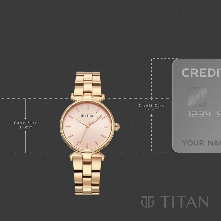 Titan Workday Edit 95396WM01 Pink Dial Women&