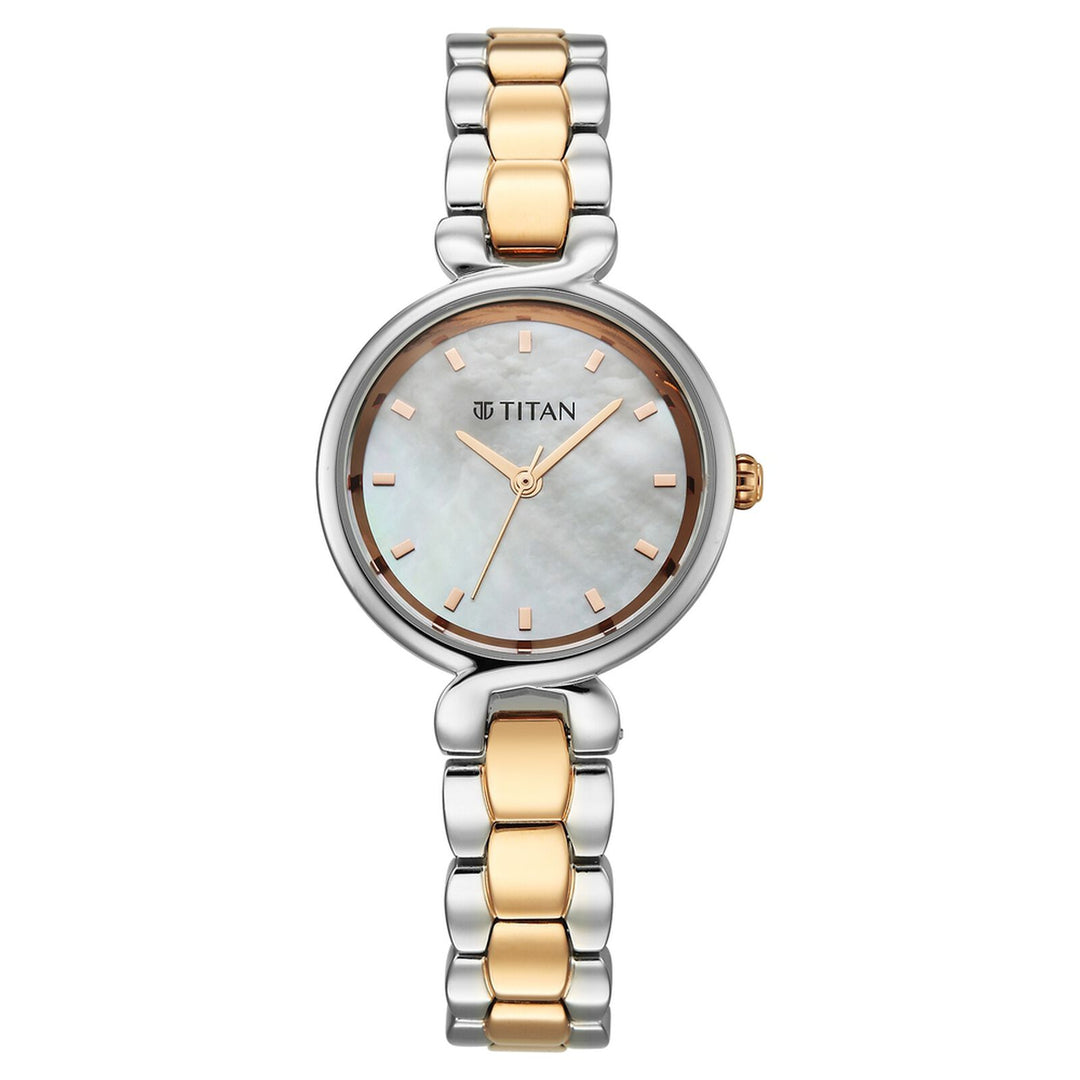 Titan Workday Edit 95398KM01 Mother Of Pearl Dial Women&