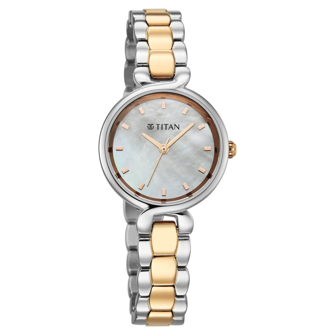 Titan Workday Edit 95398KM01 Mother Of Pearl Dial Women&