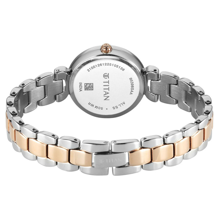 Titan Workday Edit 95398KM01 Mother Of Pearl Dial Women&
