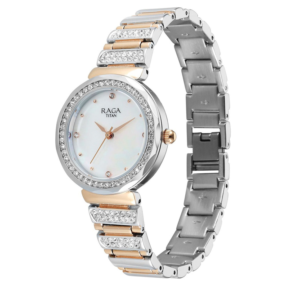 Titan Raga Spotlight 95419KM01 Mother of Pearl Dial Women&