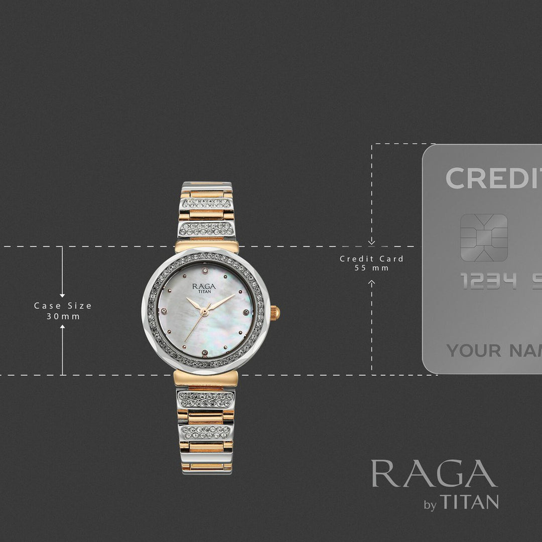 Titan Raga Spotlight 95419KM01 Mother of Pearl Dial Women&