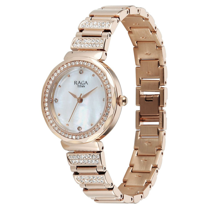 Titan Raga Spotlight 95419WM01 Mother of Pearl Dial Women&