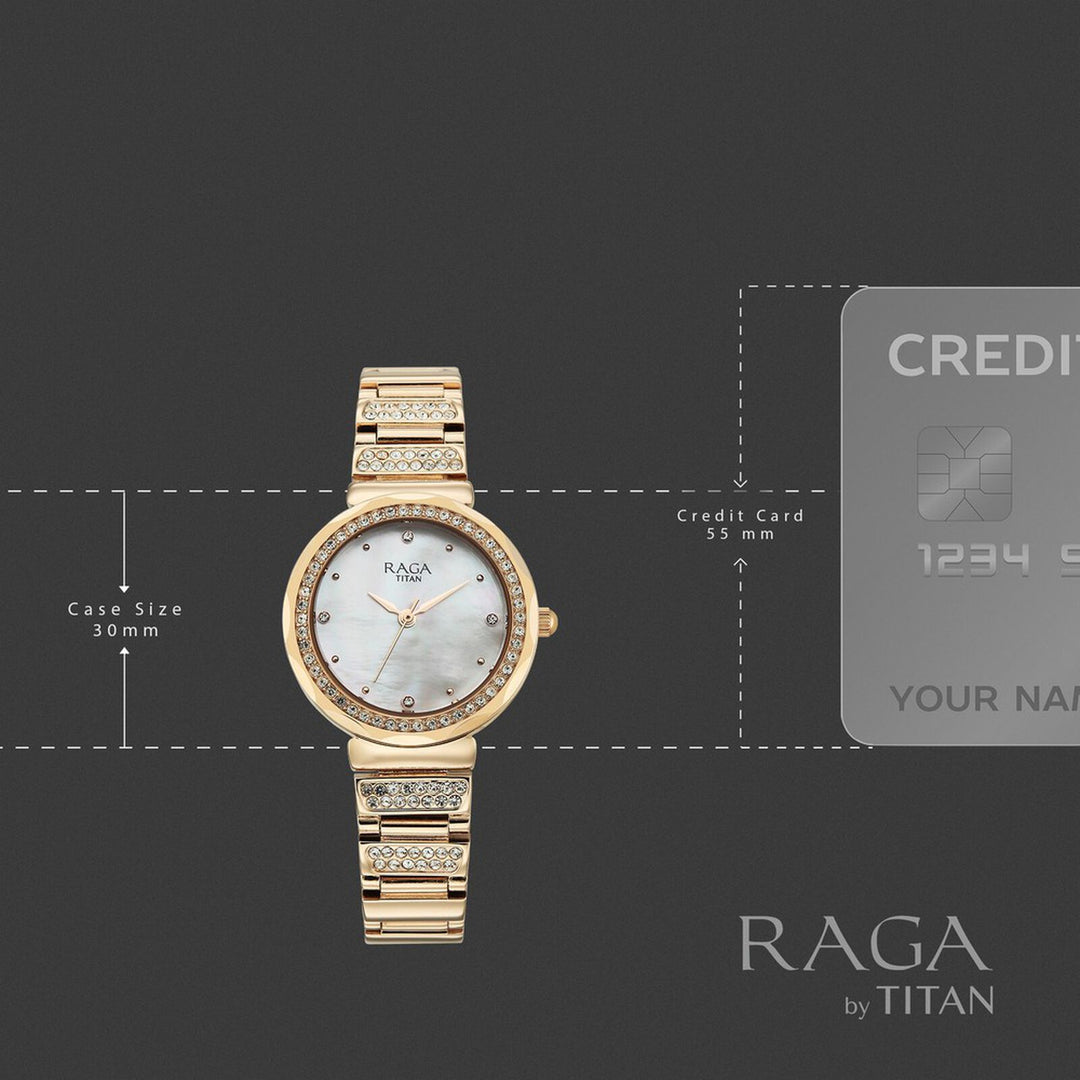 Titan Raga Spotlight 95419WM01 Mother of Pearl Dial Women&