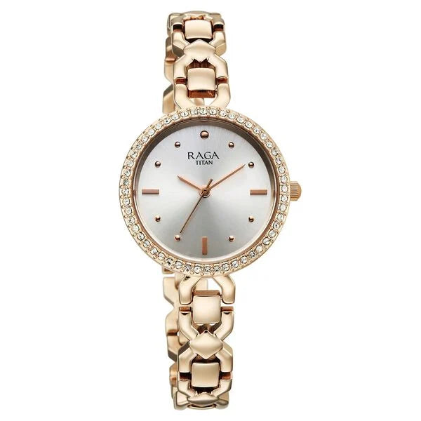 Titan Raga Spotlight 95420WM01 Silver Dial Women&