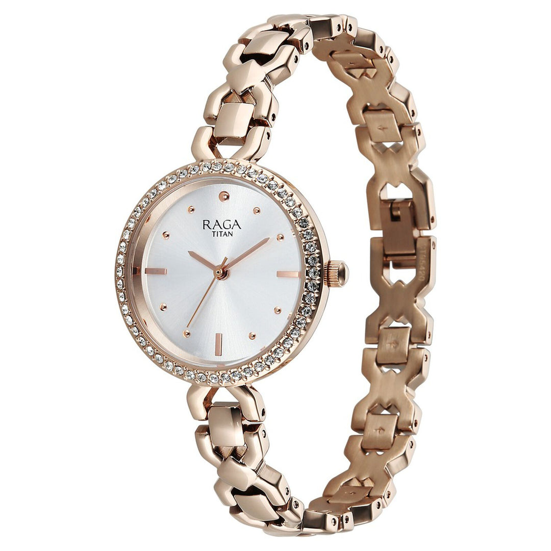 Titan Raga Spotlight 95420WM01 Silver Dial Women&