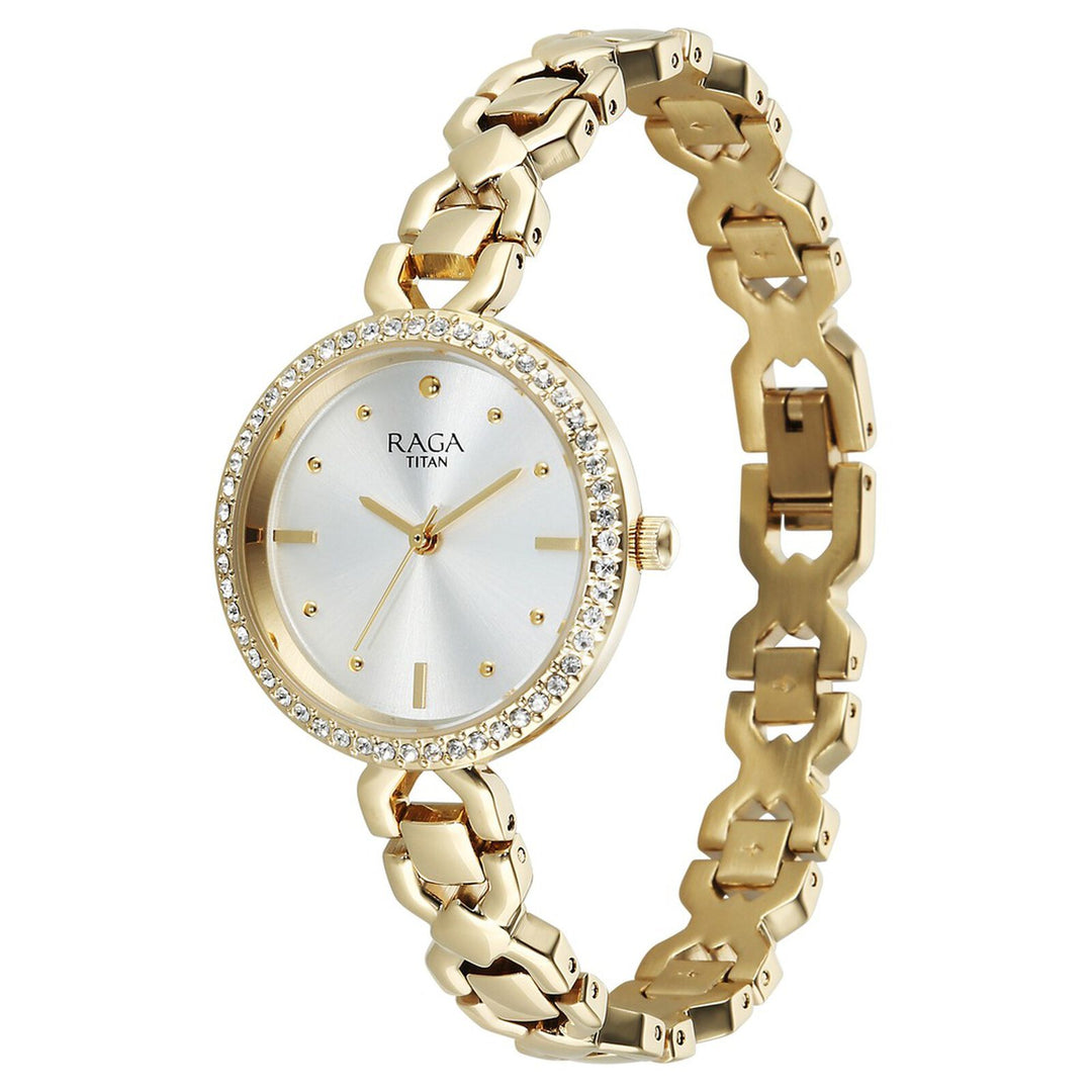 Titan Raga Spotlight 95420YM01 Silver Dial Women&