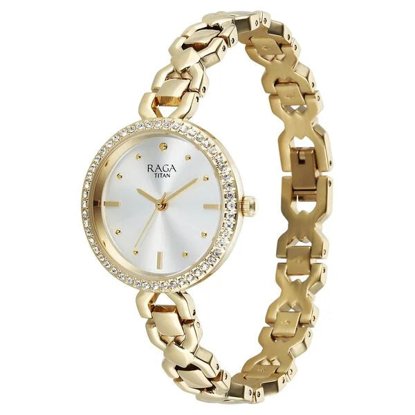 Titan Raga Spotlight 95420YM01 Silver Dial Women&
