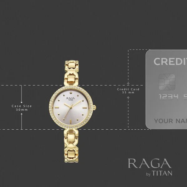 Titan Raga Spotlight 95420YM01 Silver Dial Women&
