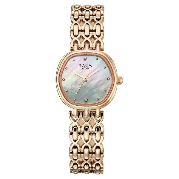 Titan Raga Spotlight 95421WM01 White Dial Women&
