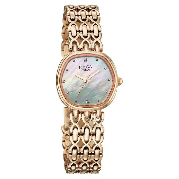Titan Raga Spotlight 95421WM01 White Dial Women&