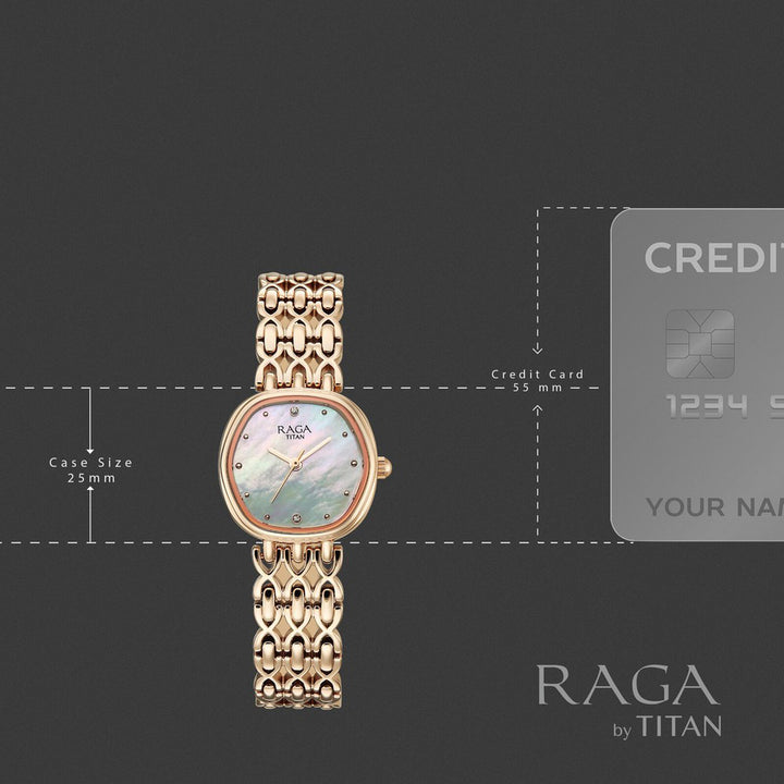 Titan Raga Spotlight 95421WM01 White Dial Women&