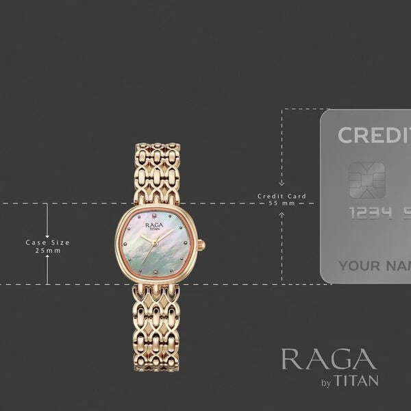 Titan Raga Spotlight 95421WM01 White Dial Women&