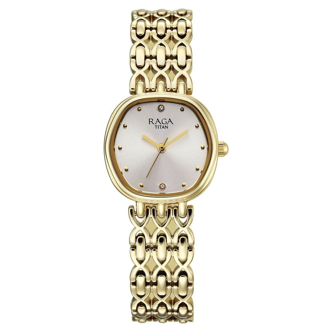 Titan Raga Spotlight 95421YM01 White Dial Women&
