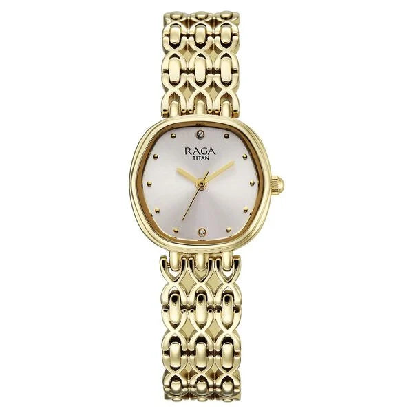 Titan Raga Spotlight 95421YM01 White Dial Women&