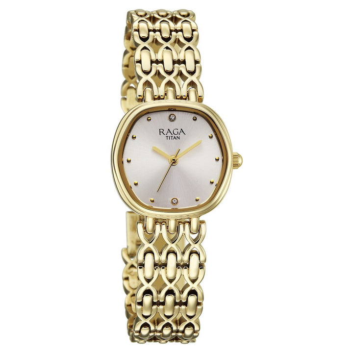 Titan Raga Spotlight 95421YM01 White Dial Women&