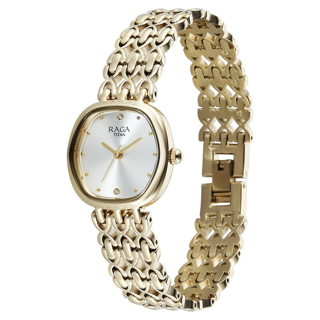 Titan Raga Spotlight 95421YM01 White Dial Women&