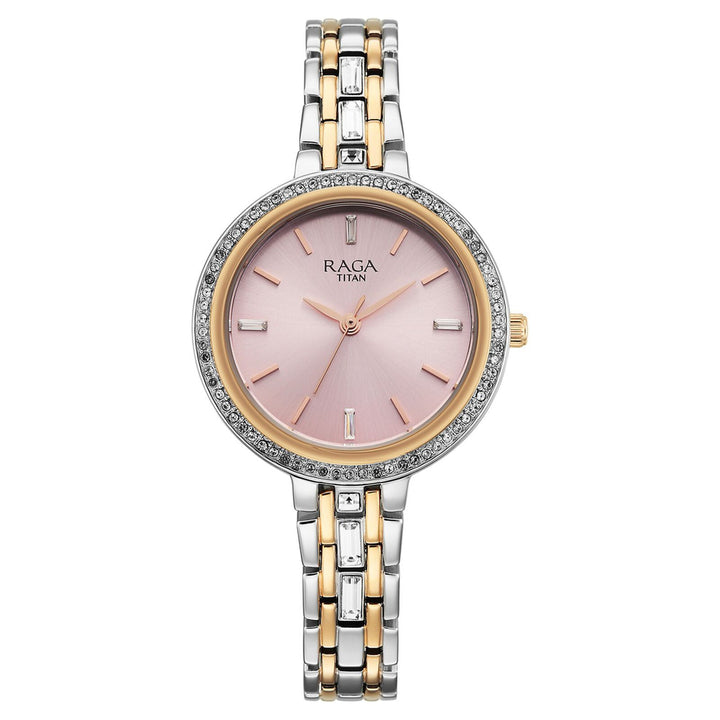 Titan Raga Spotlight 95424KM01 Pink Dial Women&
