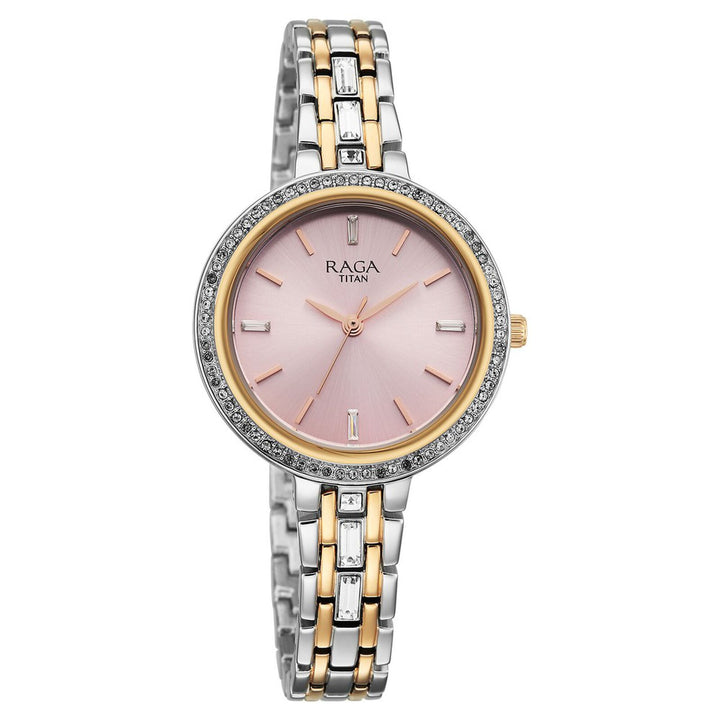 Titan Raga Spotlight 95424KM01 Pink Dial Women&
