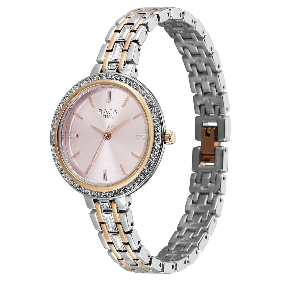 Titan Raga Spotlight 95424KM01 Pink Dial Women&