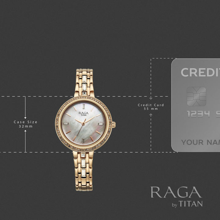Titan Raga Spotlight 95424WM01 Silver Dial Women&