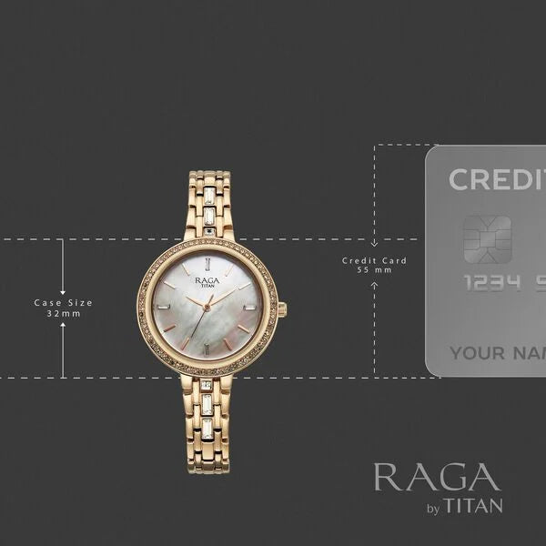 Titan Raga Spotlight 95424WM01 Silver Dial Women&