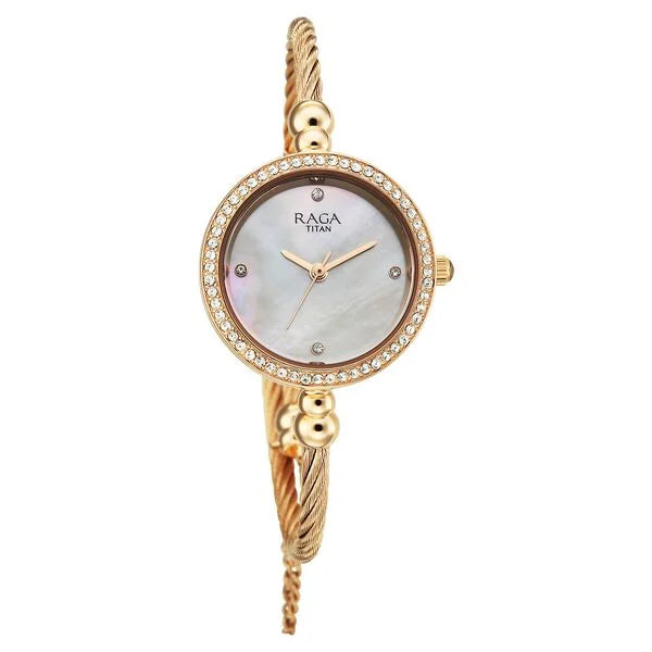Titan Raga Spotlight 95425WM01 White Dial Women&