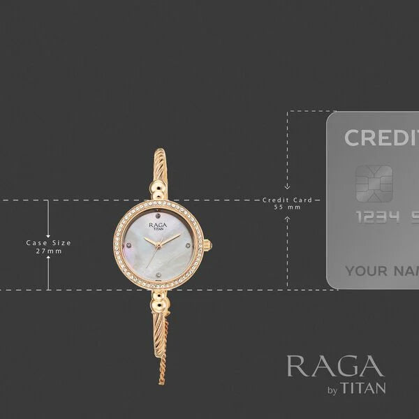 Titan Raga Spotlight 95425WM01 White Dial Women&