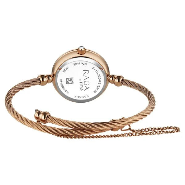 Titan Raga Spotlight 95425WM01 White Dial Women&