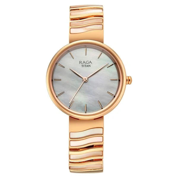Titan Raga Spotlight 95426WM01 White Dial Women&