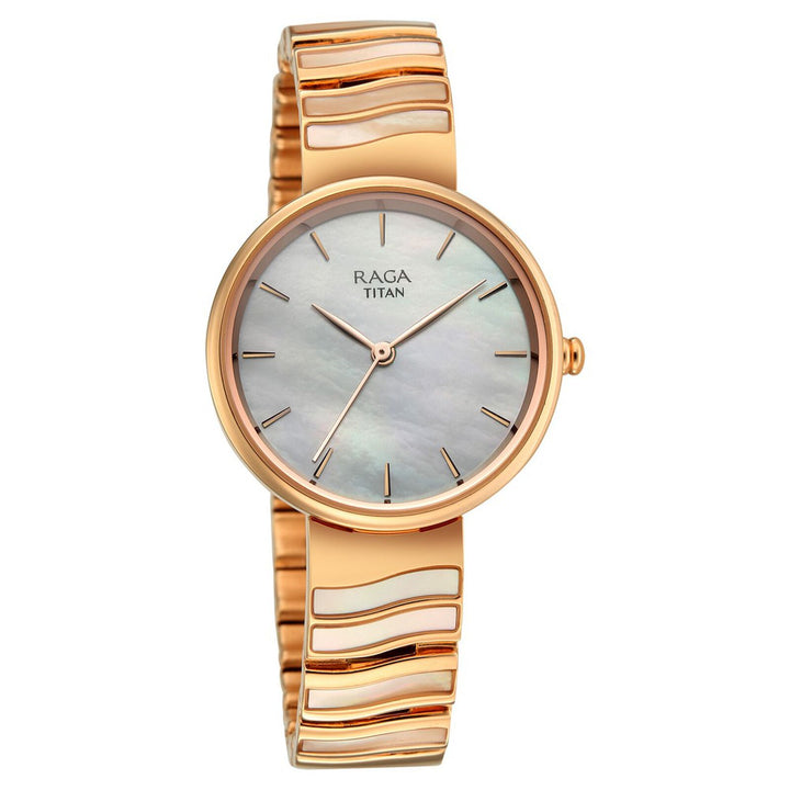 Titan Raga Spotlight 95426WM01 White Dial Women&