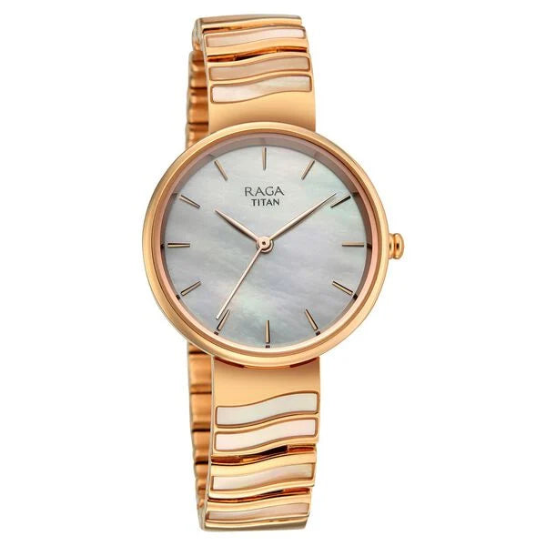 Titan Raga Spotlight 95426WM01 White Dial Women&