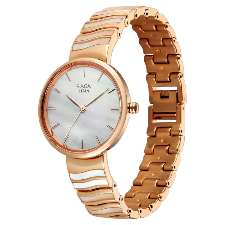 Titan Raga Spotlight 95426WM01 White Dial Women&