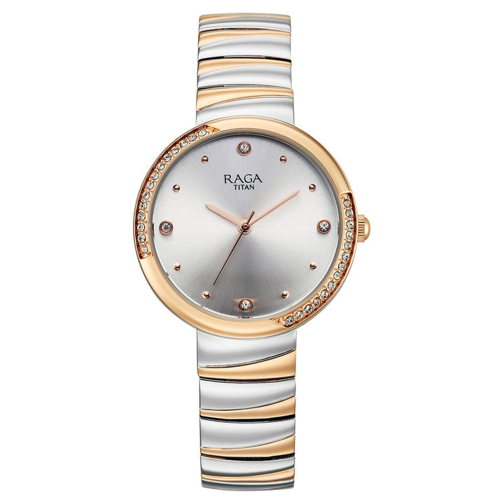 Titan Raga Spotlight 95427KM01 Silver Dial Women&