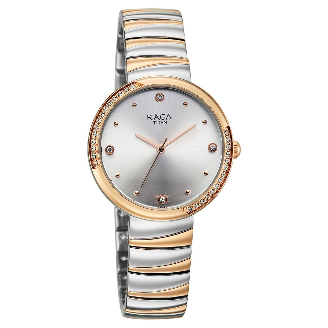 Titan Raga Spotlight 95427KM01 Silver Dial Women&