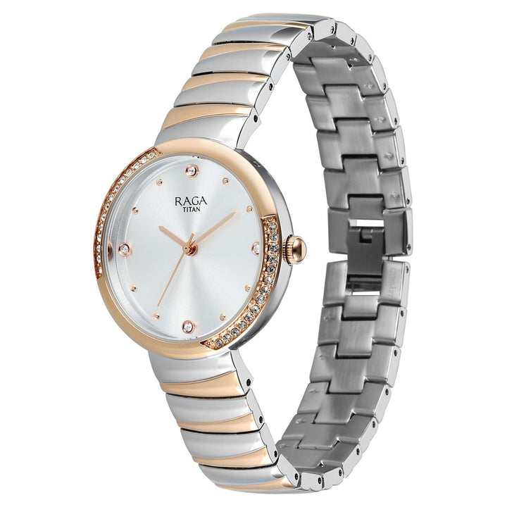 Titan Raga Spotlight 95427KM01 Silver Dial Women&