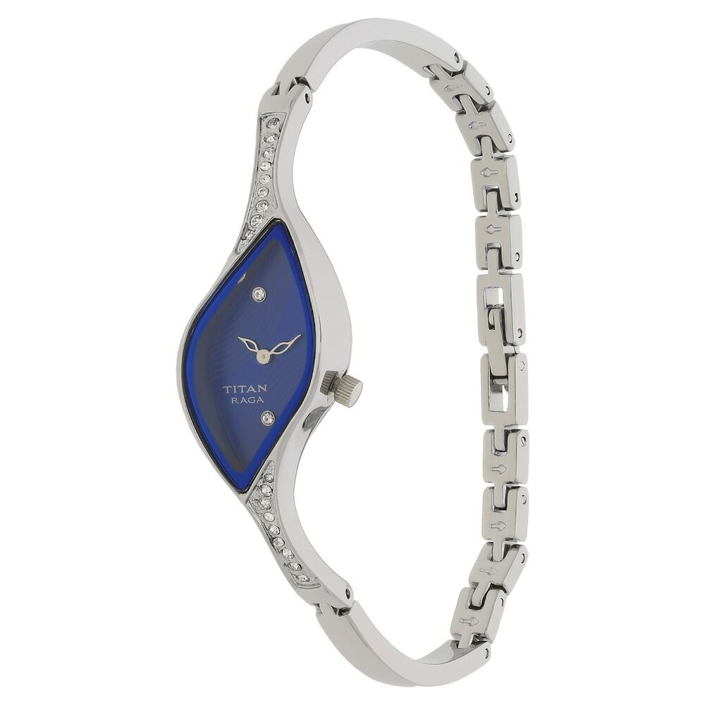 Titan Raga Blue Dial Quartz Analog Metal Strap watch for Women NS9710SM01