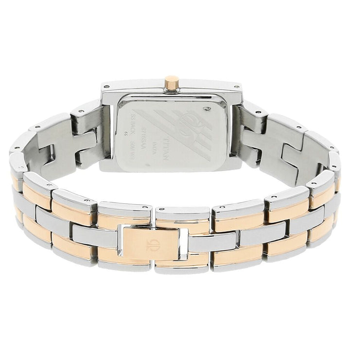 Titan Quartz Analog Silver Dial Metal Strap Watch for Women NS9716KM01