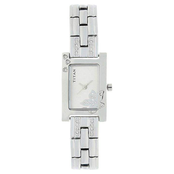 Titan Raga Silver Dial Analog Metal Strap Watch for Women NS9716SM01