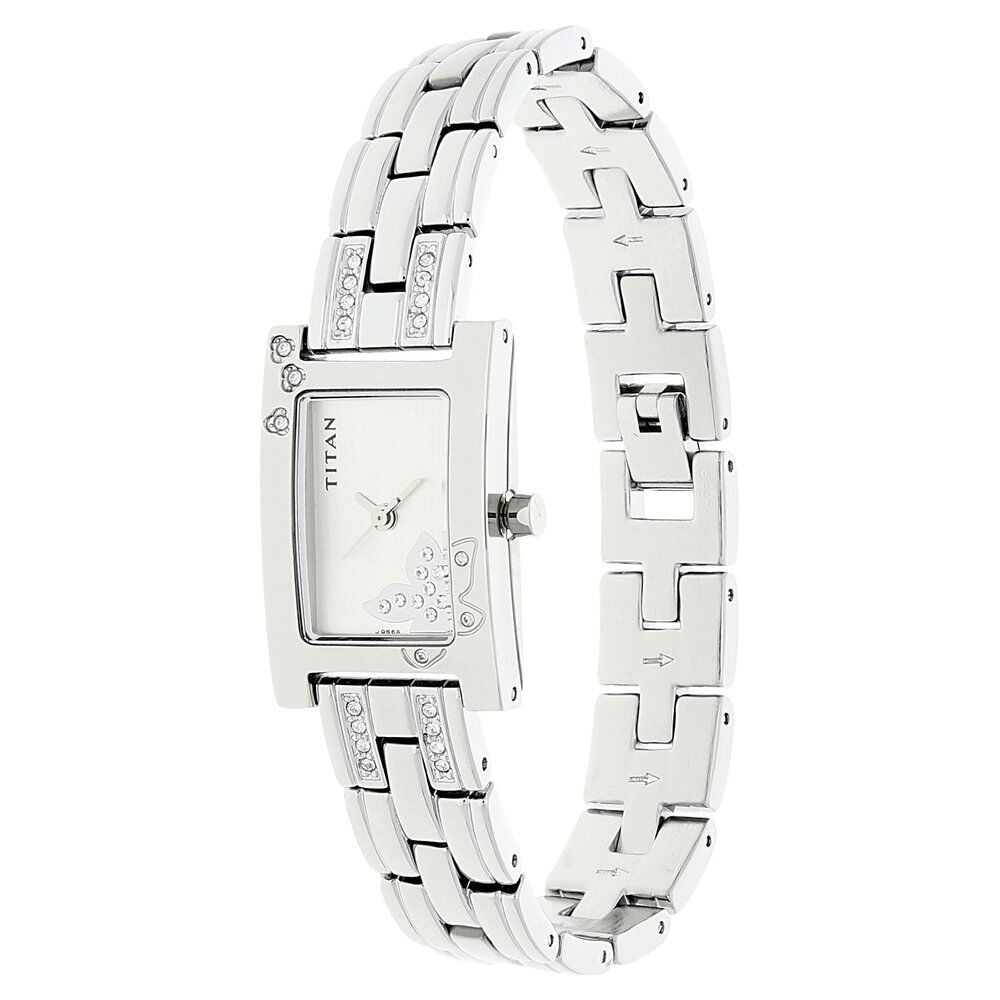 Titan Raga Silver Dial Analog Metal Strap Watch for Women NS9716SM01