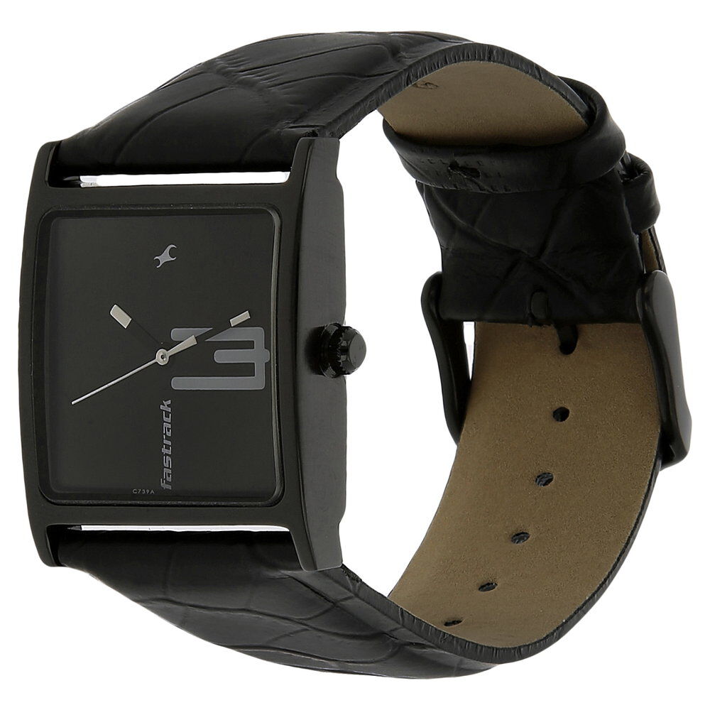 Fastrack Quartz Analog Black Dial Leather Strap Watch for Girls NS9735NL02