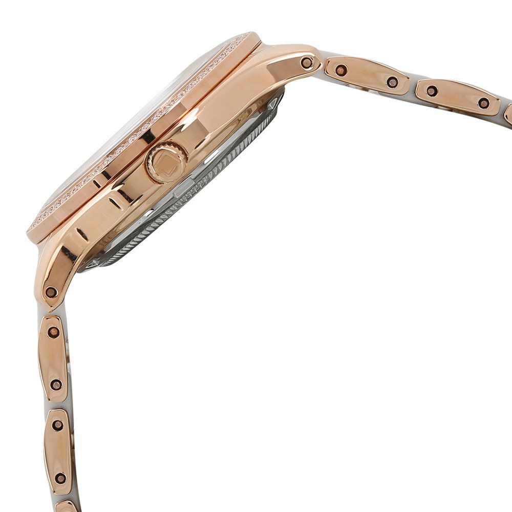 Xylys Swiss Analog White Stainless Steel And Ceramic Strap Mother of Pearl Dial Watch For Women NS9766WD01M