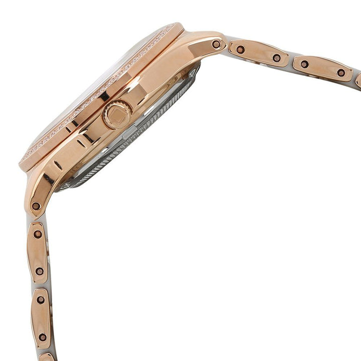 Xylys Swiss Analog White Stainless Steel And Ceramic Strap Mother of Pearl Dial Watch For Women NS9766WD01M