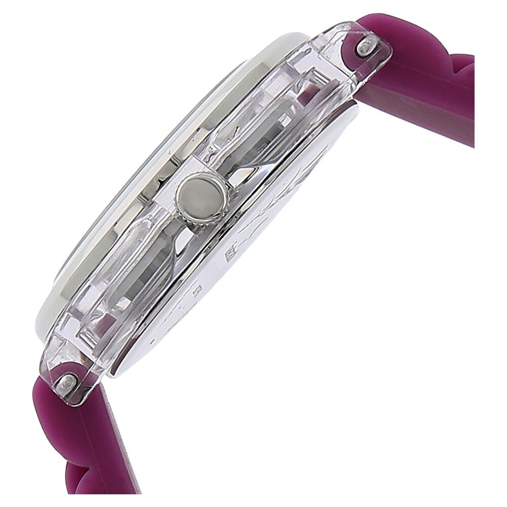 Fastrack Quartz Analog Silver Dial Plastic Strap Watch for Girls NP9827PP06