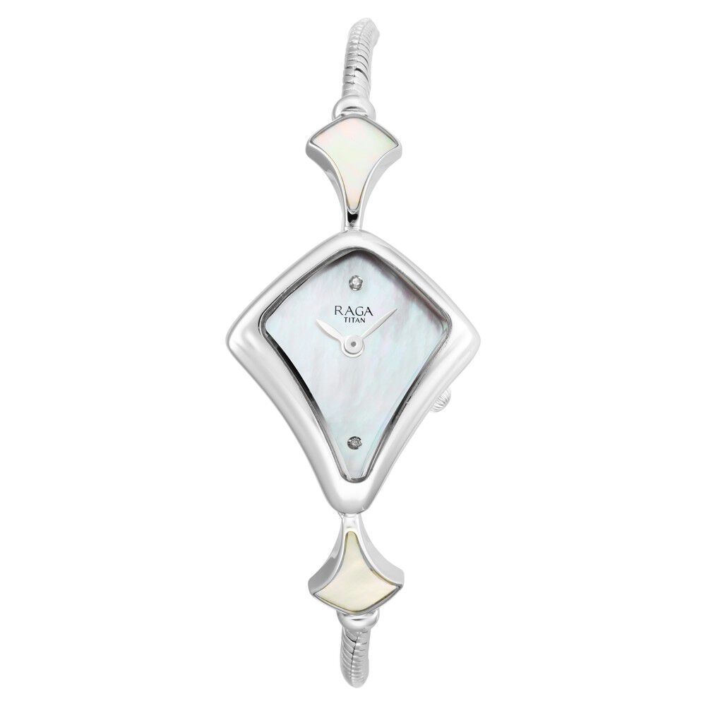 Titan Raga Silver Mother Of Pearl Dial Analog Sterling Silver Strap watch for Women NS9897VM03