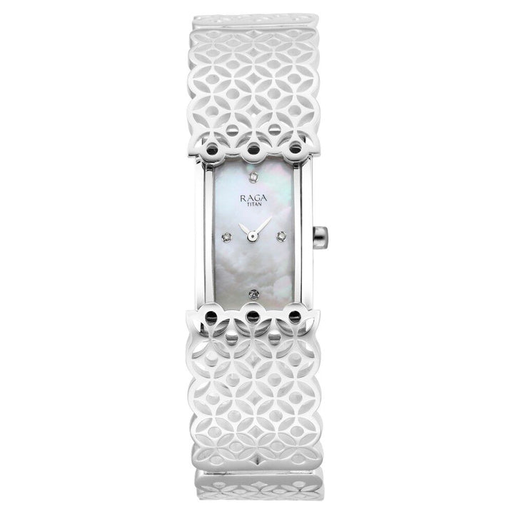 Titan Raga Silver Mother Of Pearl Analog Sterling Silver Strap watch for Women - The Watch Factory ®