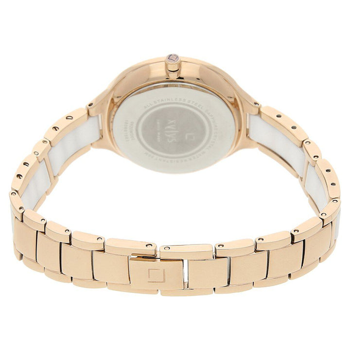 Xylys Seraphina Swiss Analog Steel & Ceramic Mother of Pearl White Dial Watch for Women NS9920WD02M