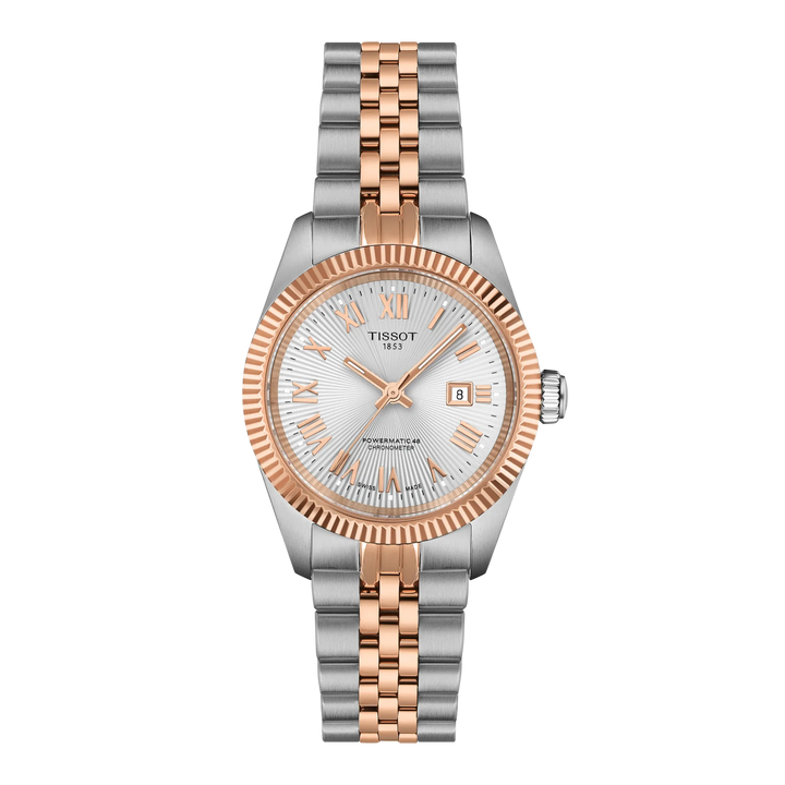 Tissot Ballade 30mm Automatic Chronometer Watch Rose Gold PVD Accents