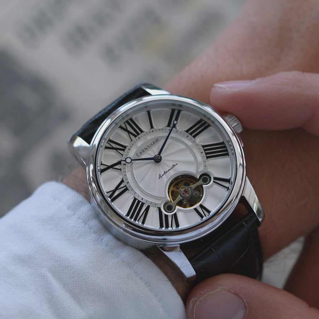 Earnshaw Marylebone Open Heart Automatic Silver White
