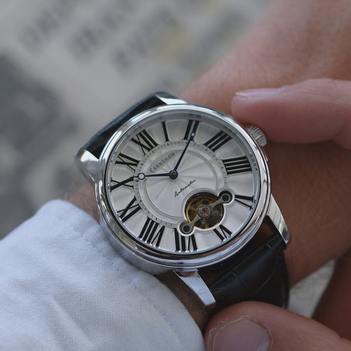 Earnshaw Marylebone Open Heart Automatic Silver White